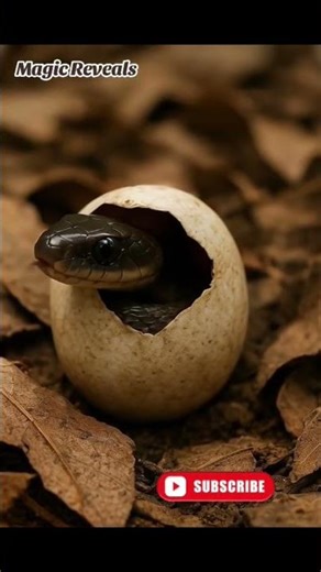 Baby Snake Hatches from Egg – Nature's Tiny Miracle! 🐍 #snake #babysnake #natural #naturelovers