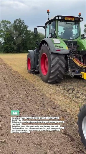 Powerful Tractor with Disc Cultivator | High Efficiency Field Tillage #farming #tractor #shorts