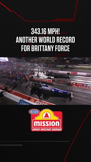 1.4M views · 49K reactions | Another weekend, another record. After setting the speed record in Seattle, Brittany Force and John Force Racing go even FASTER: 3.645 seconds @ 343.18 mph – the newest fastest run in NHRA history - in Sonoma. (and a Top Fuel number one qualifier). Video Courtesy NHRA Communications | FloDragRacing | Facebook
