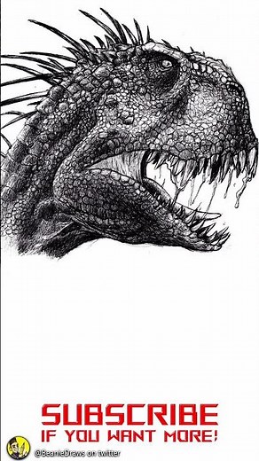 Super Detailed SCORPIUS REX Head in INK #shorts