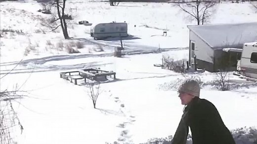 Boiling water instantly turns to snow cloud