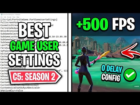 The BEST Game User Settings in Fortnite Chapter 5 SEASON 2! ✅ (Zero Delay & High FPS)
