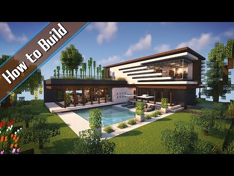 おしゃクラ！Part125 豪華なモダンハウスの作り方 (Minecraft) / OSHACRA How To Build Luxury Modern House