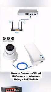 152K views · 1K reactions | How to Convert a Wired IP Camera to Wireless Using a PoE Switch. #lan #internet #wifi #network #cable #line #wire #tester #tracker #tracer #toner #fyp #fypシ #handyman #DIY #troubleshoot #electrician #hoa #office #pc #computer #tabletop #laptop | Opaginni Olalekan Temitope | Facebook