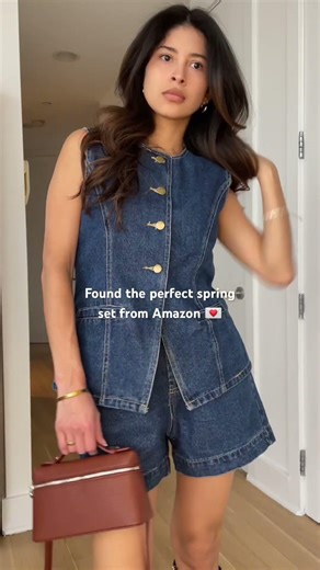 get dressed with me 🌸 my favorite spring outfit set from Amazon #ootd #outfitideas #amazonfashion