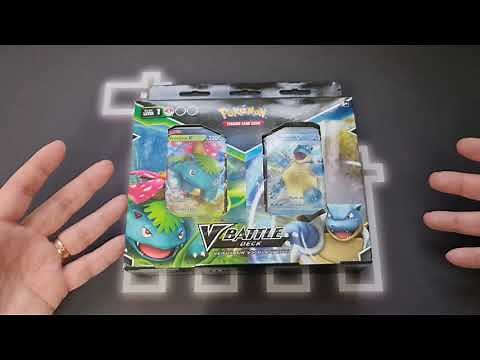 Pokemon TCG V Battle Deck unboxing Blastoise V vs Venusaur V 2 pack