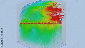 CFD simulation Computational fluid dynamics - industrial dust collector airflow simulation