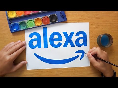 How to draw the amazon alexa logo