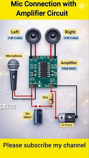 Mic Connection with Amplifier Circuit💻