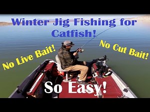 Winter Jigging for Catfish-- So Easy! -Spoonplugging