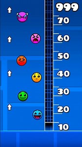 Which Geometry Dash difficulty allows you to jump higher? #geometrydash #viral #shorts #shortvideo