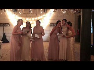 Best Wedding Speech- twin maid of honor and bridesmaids sing love story