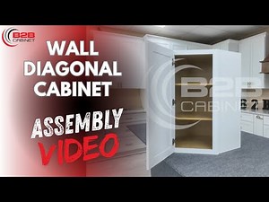 Wall Diagonal Corner Cabinet Assembly Video | Soft-Close RTA Solid Wood Cabinets by B2B Cabinet