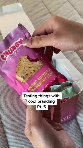 Testing better-for-you peanut butter and jelly sandwiches from @Chubby Snacks 🥜 #thingtesting #betterforyou #snacks #productreviews #reviews #pbandj #comfortfood #chubbysnacks #branding