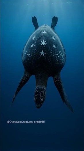 A reptile diving deeper than most whales 🐢🌊 #Leatherback #DeepDive #AI