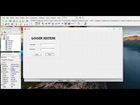 Tutorial membuat halaman login sederhana dengan delphi 7 lengkap dengan code yang berlaku