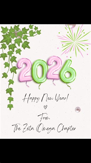 🎉✨ Happy New Year from the Zeta Omega Chapter of Alpha Kappa Alpha Sorority, Inc.® ✨🎉 As we welcome a brand-new year, we celebrate sisterhood, service, and the continued commitment to Service to All Mankind®. 💕💚 May this year bring new opportunities, renewed purpose, and abundant blessings to you and your loved ones. Here’s to growth, excellence, and impact in all that we do! 💫 Happy New Year! 💫 #aka_zetaomega #AlphaKappaAlpha #aka1908 #HappyNewYear ServiceToAllMankind | Zeta Omega Chapter