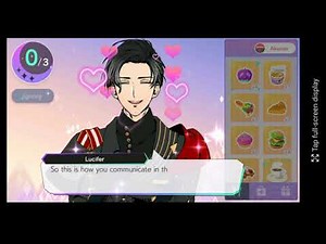 Obey Me! Interaction with Lucifer (home screen surprise guest)