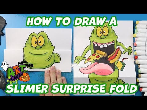 How to Draw a Slimer Folding Surprise