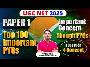 UGC NET Paper 1 | Top 100 Important PYQs | Important Concept | Apni University | By Shiv Sir