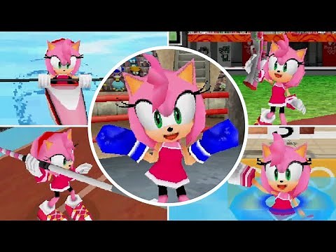 Mario & Sonic at the Olympic Games [DS] - All Events (Amy Gameplay)