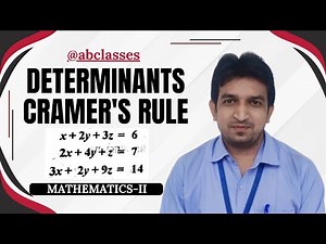 Solving systems of linear equations using cramer's rule | cramer's rule to solve system of equations