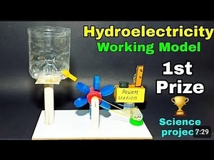 how to make hydro power plant working machine/ hydro City working model exhibition project