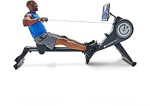 Echelon Row-7s Smart Rower – Foldable Rowing Machine for Home Gym, 24 Inch HD Rotating Touchscreen, 32 Resistance Levels, Bluetooth Connectivity, Total Body Low-Impact Workout, 350LB Capacity