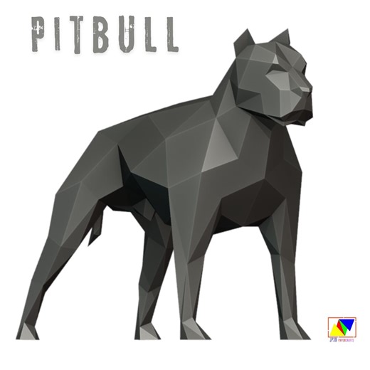Pitbull Papercraft, Low Poly Pattern Pitbull, Origami Animal, Digital Template, PDF Download DIY, - Etsy