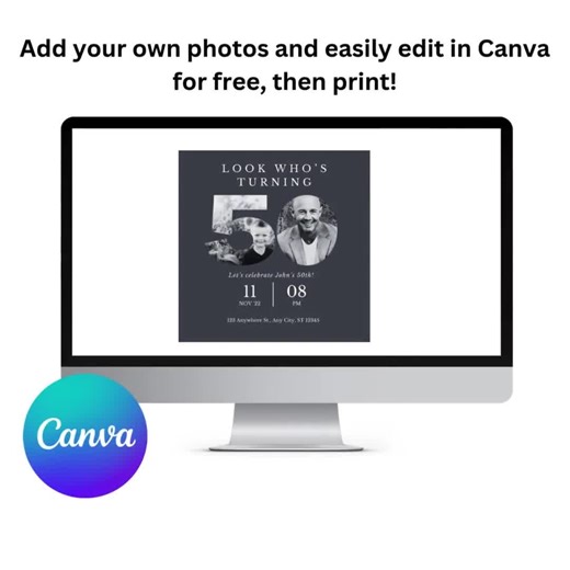 Men's 21st Birthday Invitation Template: Surprise Photo (digital Download) - Etsy