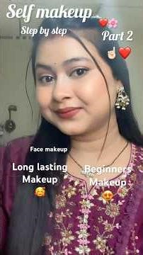 self makeup step by step ❤️😍 #makeuptutorial #youtubeshorts #shorts