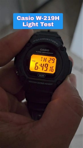 Light Test Casio W-219H