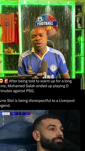 A lot of people expect Mohammed Salah to be angry because after Arne Slot told him to warm up for a long but he did use him. #arneslot #championsleague #liverpool #mosalah
