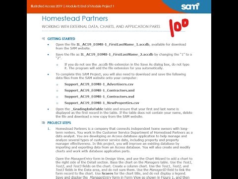 Illustrated Access 2019 | Module 8: End of Module Project 1