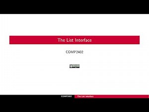 The List Interface