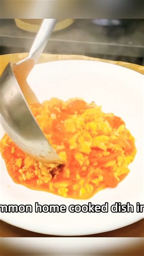 Scrambled egg with tomato dish!! #food #foryou #cooking