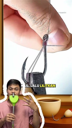 Bagian 260 | tutorial cara ikat simpul kail pancing super kuat tahan sambaran ikan jumbo #mancing