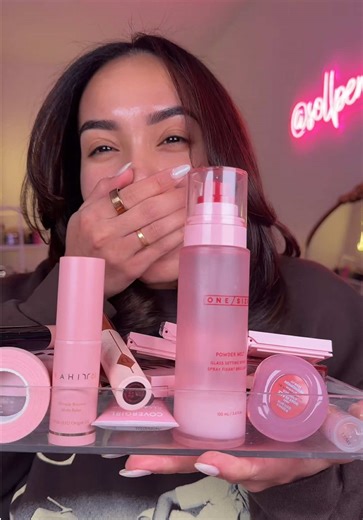 FULL FACE SOLAMENTE UTILIZANDO PRODUCTOS DE COLOR ROSADO PASTEL 🌸💓🩷✨ #makeuphacks