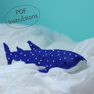 Whale Shark Sewing Pattern | Simple Instructions Digital PDF Gift Present Template Crafting Felt Handmade Beginner Sea Creature Soft Toy DIY - Etsy