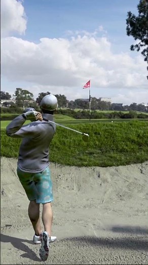 Golf highlight shot: hole out from bunker #golf #golfswing #golftips #golfnetwork #golfgear #golfer