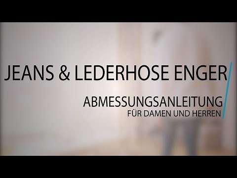 Jeans und Lederhose enger nähen - Abmessungsanleitung