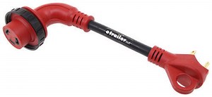 Mighty Cord RV Power Cord Adapter - 30 Amp Twist Lock Female to 30 Amp Male - 12" Long Mighty Cord R