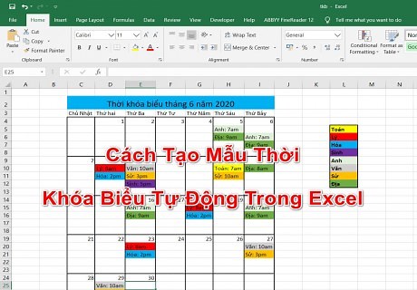 Cách Tạo Mẫu Thời Khóa Biểu Tự Động Trong Excel 2/2026