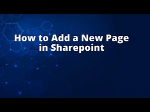 How to Add a New Page in Sharepoint