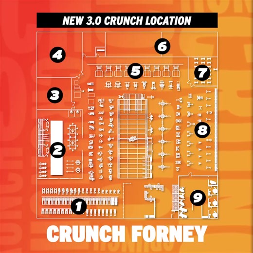 Our Brand New 3.0 Crunch Location is coming in hot—check out the layout and get ready to demolish your fitness goals! 🤩 ⁣⁣ ⁣⁣ Whether you're hitting the HIIT Zone, flowing through Hot Yoga, joining Group Fitness classes, or unwinding in the Relax & Recover area, we’re creating the ultimate space for you to lift, sweat, stretch, and recharge! 💪⁣⁣ ⁣⁣ Guarantee your spot in the first Crunch 500 here: https:// info.crunch.com/rate-reservations⁣⁣ ⁣⁣ First 500 signups receive:⁣⁣ Pay just $1 and get 
