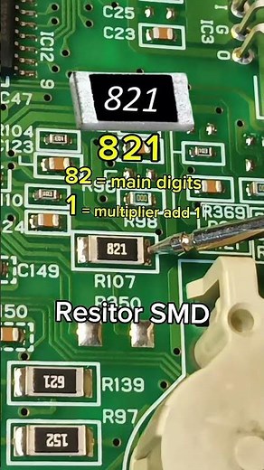 How to Read SMD Resistor Code 821 #Resistor #SMD #ElectronicsTips #ElectronicsRepair