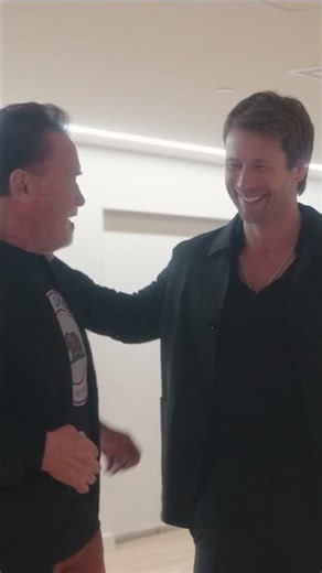 Nothing beats the support from Arnold himself. ‪@ArnoldSchwarzenegger‬ #RunningManMovie #glenpowell