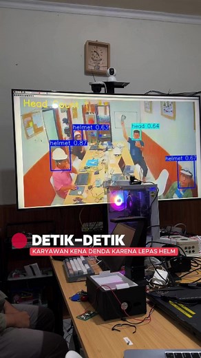 AI Deteksi Helm Lepas di Pabrik Pakai Raspberry Pi