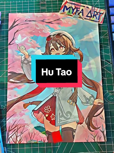 Drawing Hu Tao from Genshin Impact