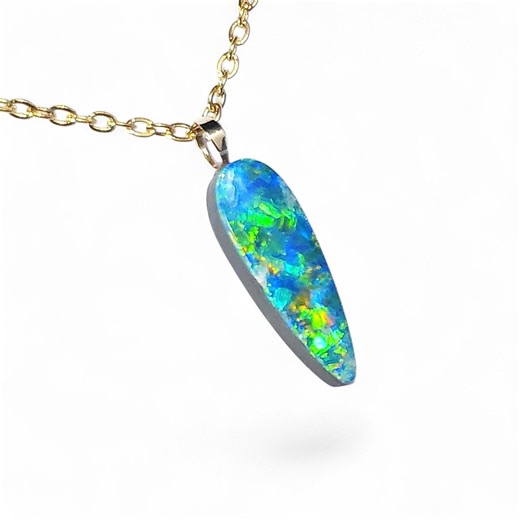 Tjintu Kari' Rare Australian 14k Gold Opal Doublet Pendant Gift 3.5 Carat P79 - Etsy Australia